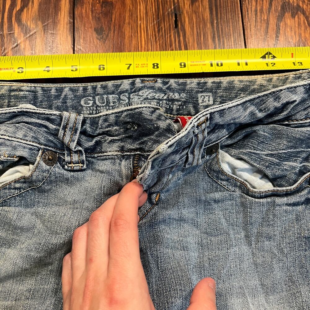 GUESS 27 Y2K Bootcut Jeans Blue Low Rise - Picture 9 of 9